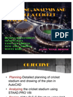 Plan and Design of Cricket Stadium