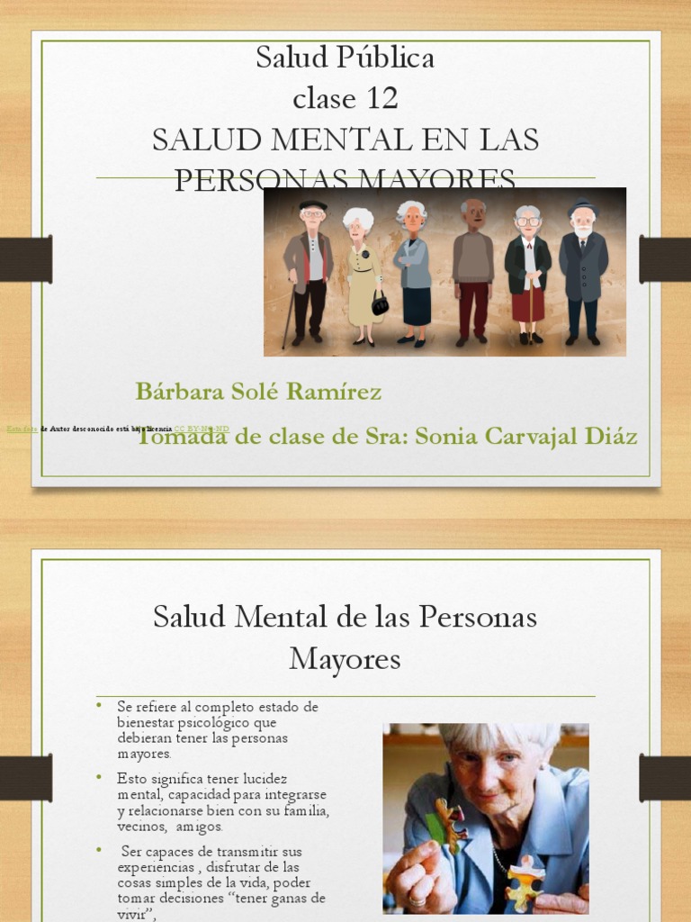 Salud Mental en Personas Mayores | PDF | Demencia | Trastorno mental