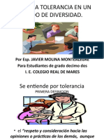 EDUCAR LA TOLERANCIA EN UN MUNDO DE DIVERSIDAD