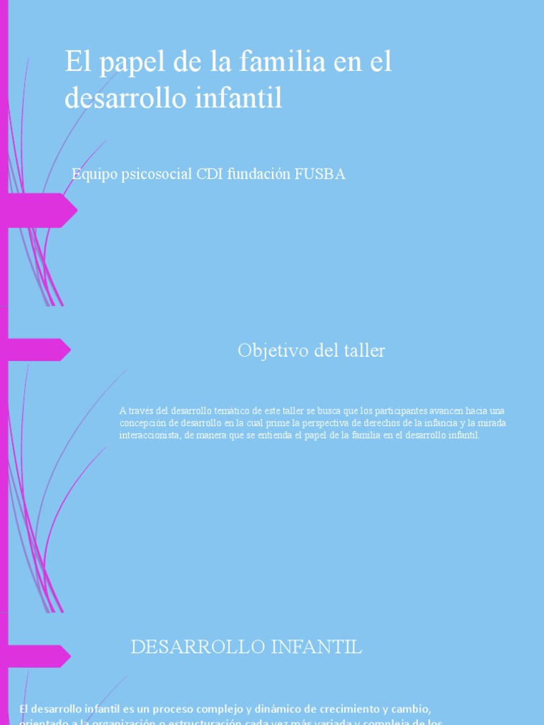 Rol de la familia en el desarrollo infantil | PDF | Adultos | La ...
