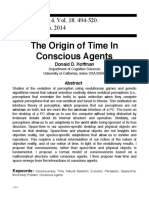 Origin of Time in Consciousness Agents