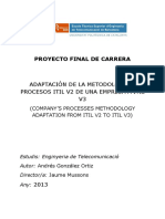 Adaptacion de La Metodologia de Procesos ITIL V2 de Una Empresa a ITIL v3