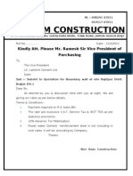 Shri Ram Construction: Kindly Att. Please Mr. Ramesh Sir Vice President of Purchasing