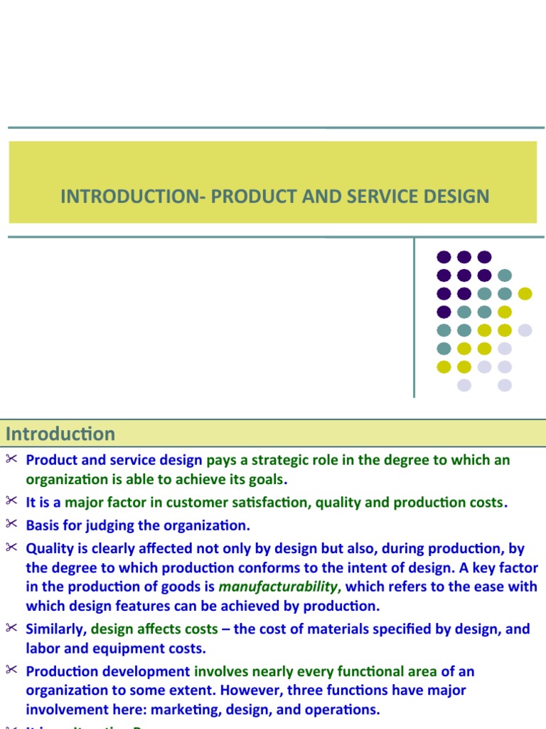 Product and Service Design Strategies | PDF | Product Lifecycle | Design