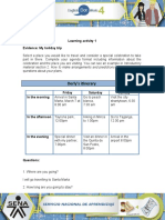 Derly's Itinerary: Learning Activity 1 Evidence: My Holiday Trip