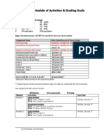 DEP2004 Schedule of Activities & Grading Scale