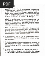 Hydraulics Chapter 5 Principles of Hydrodynamics Exercise Problems