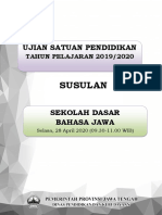 Usp Bahasa Jawa 2020 Susulan 2013