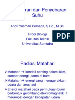 Pertemuan 4. Penyinaran Dan Penyebaran Suhu