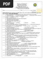 DIRECTIONS: Read The Statement Carefully. Choose The Correct Answer Write The Letter Only On The Space Provided. AVOID ANY ERASURES