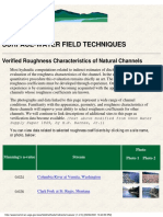 Surface-Water Field Techniques: Verified Roughness Characteristics of Natural Channels