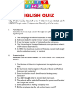 Geography Class A 1st Quiz Instructions