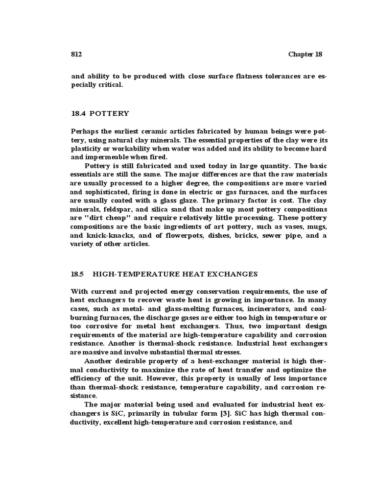 Pottery and High-Temperature Heat Exchangers | PDF | Pottery | Heat ...