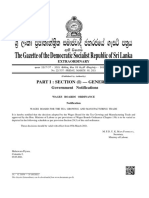 Extraordinary Gazette Notification On Increasing Daily Wages of Estate Workers