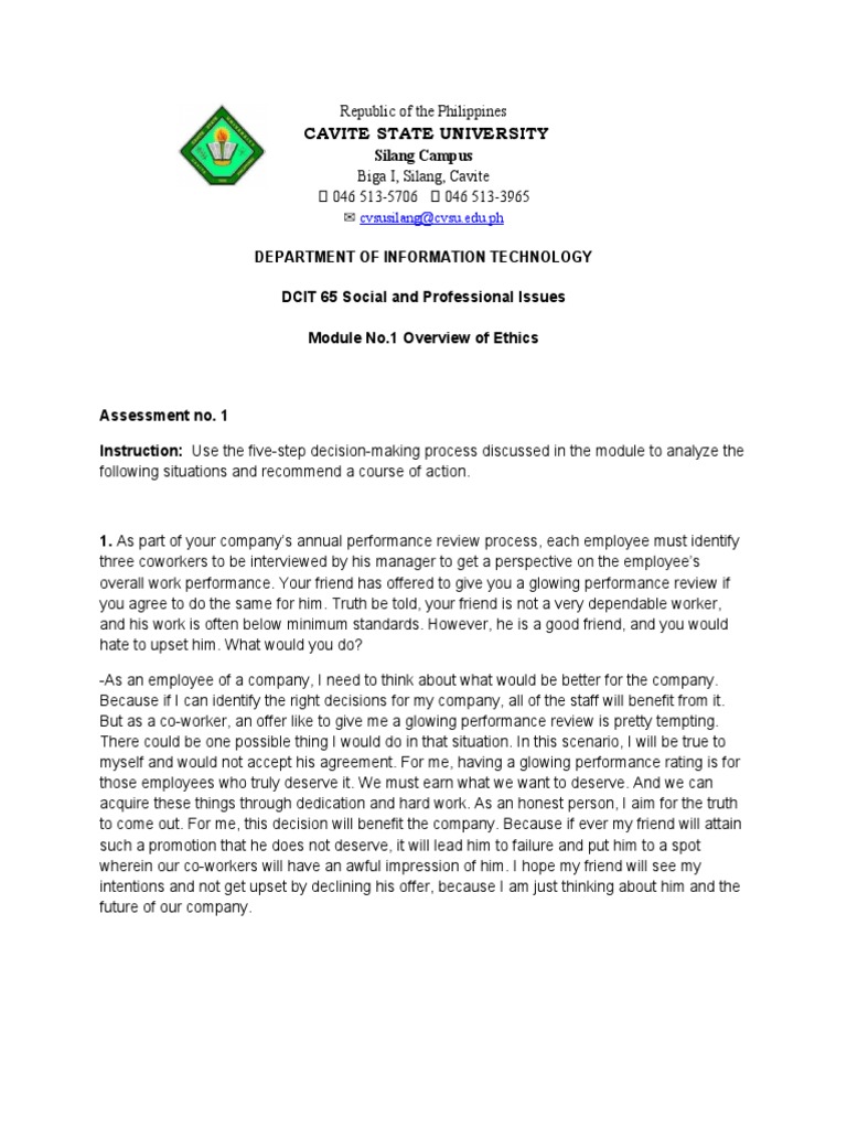 Carl Assessment Ethics Overview | PDF | Essays | Cognition