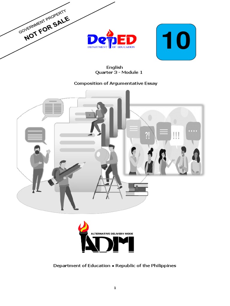 English Quarter 3 - Module 1 Composition of Argumentative Essay | PDF ...