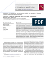 Validation of a new set-up for continuous catalytic fast pyrolysis of biomass coupled with vapour phase upgrading