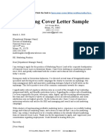 Marketing Cover Letter Sample: Not Sure How To Start? Click The Link To