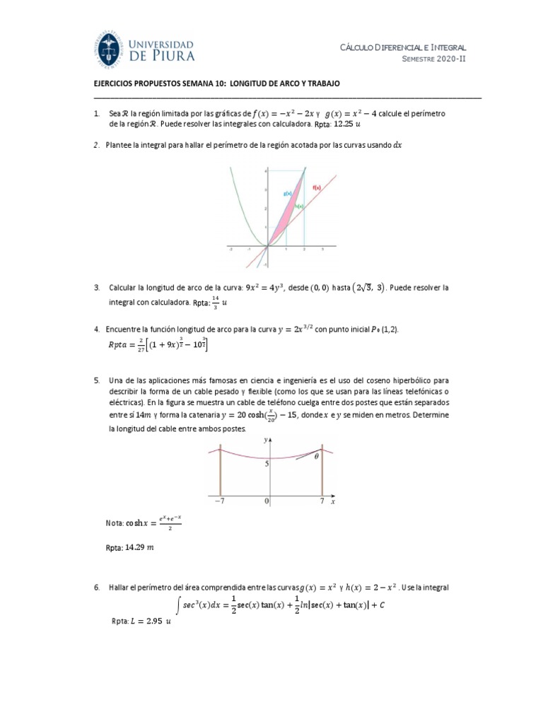 Semana 10 Propuestos | PDF | Integral | Curva
