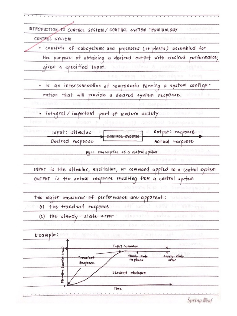 Introduction To Control System Control System Terminology PDF