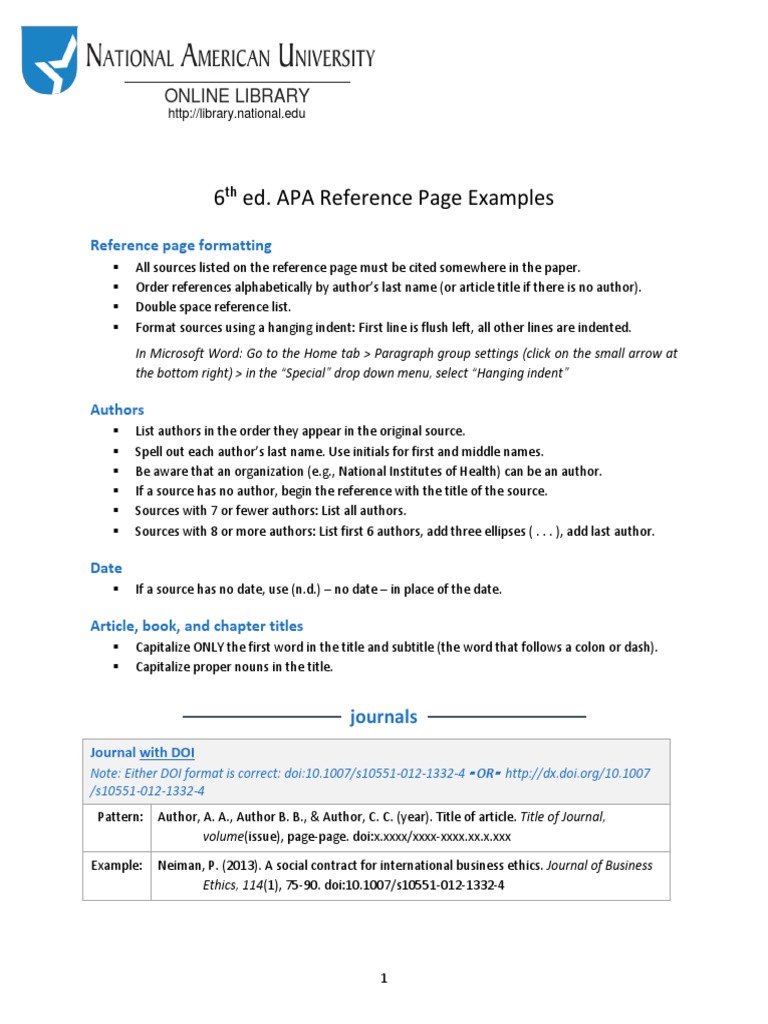 APA Style Reference Citation | PDF | Apa Style | Thesis