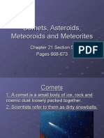 Comets, Asteroids, Meteoroids and Meteorites