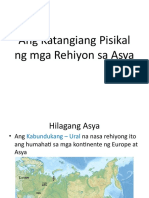 Ang Katangiang Pisikal NG Mga Rehiyon Sa Asya