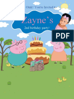 ZAYNES'S Peppa Pig Invitations - F