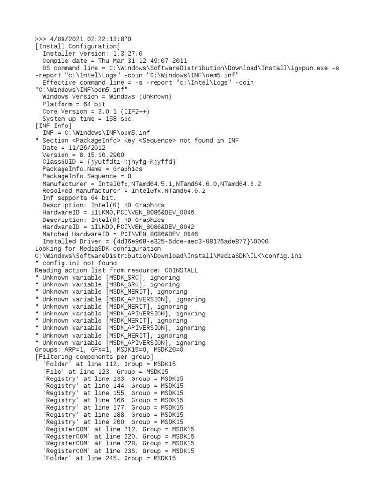 INTEL Registry | PDF | Windows Registry | Ibm Pc Compatibles
