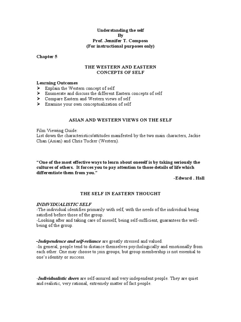 Eastern vs. Western Self Concepts | PDF | Collectivism | Individualism