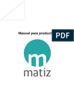 Manual de usuario Matiz productos