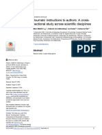 Journals' Instructions To Authors: A Cross-Sectional Study Across Scientific Disciplines