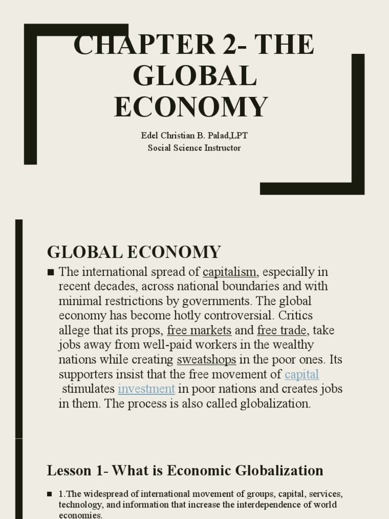 Chapter 2 - The Global Economy Week 2 | PDF | World Systems Theory ...