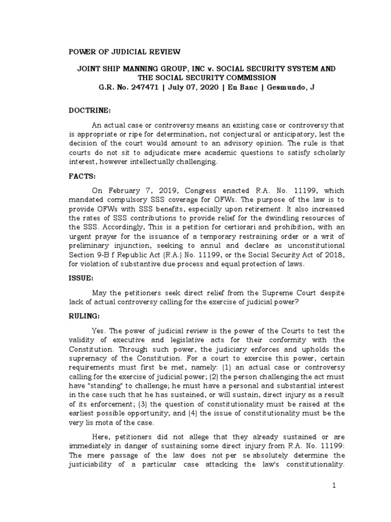 Civ Pro 6TH2CASES PDF Case Or Controversy Clause Judiciaries