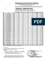 Jadwal Imsakiyah Ramadhan 2021