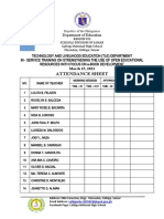 Attendance Sheet: Department of Education