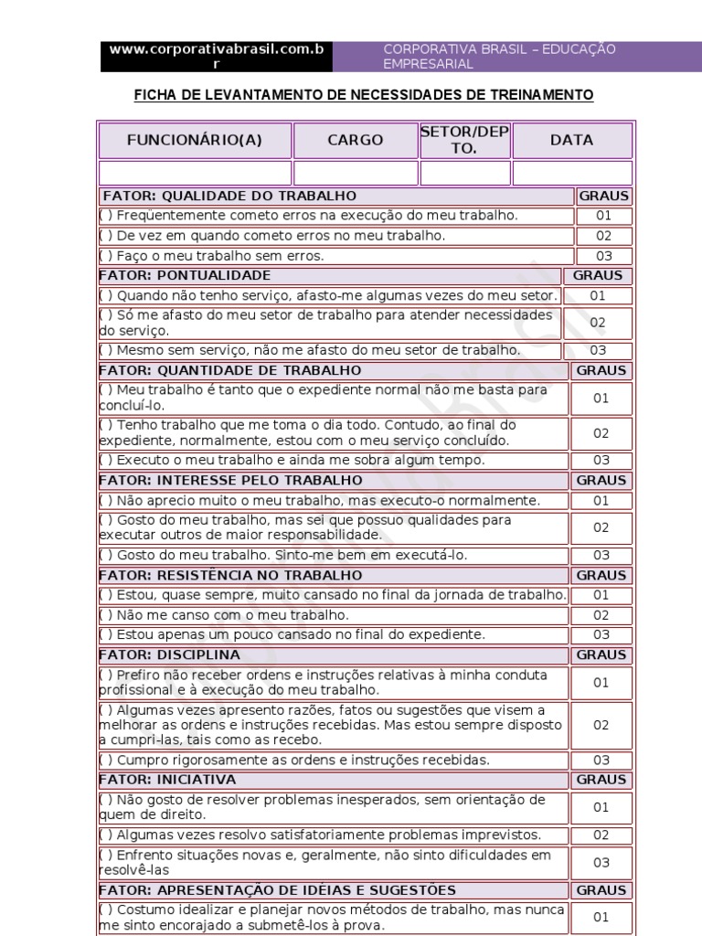 Analise As Proposições A Seguir Sobre As Tarefas Do Treinamento