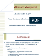 Human Resource Management: Class Level: BS-IT (7