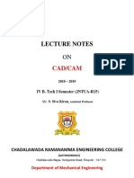 CADCAM Lecture Notes