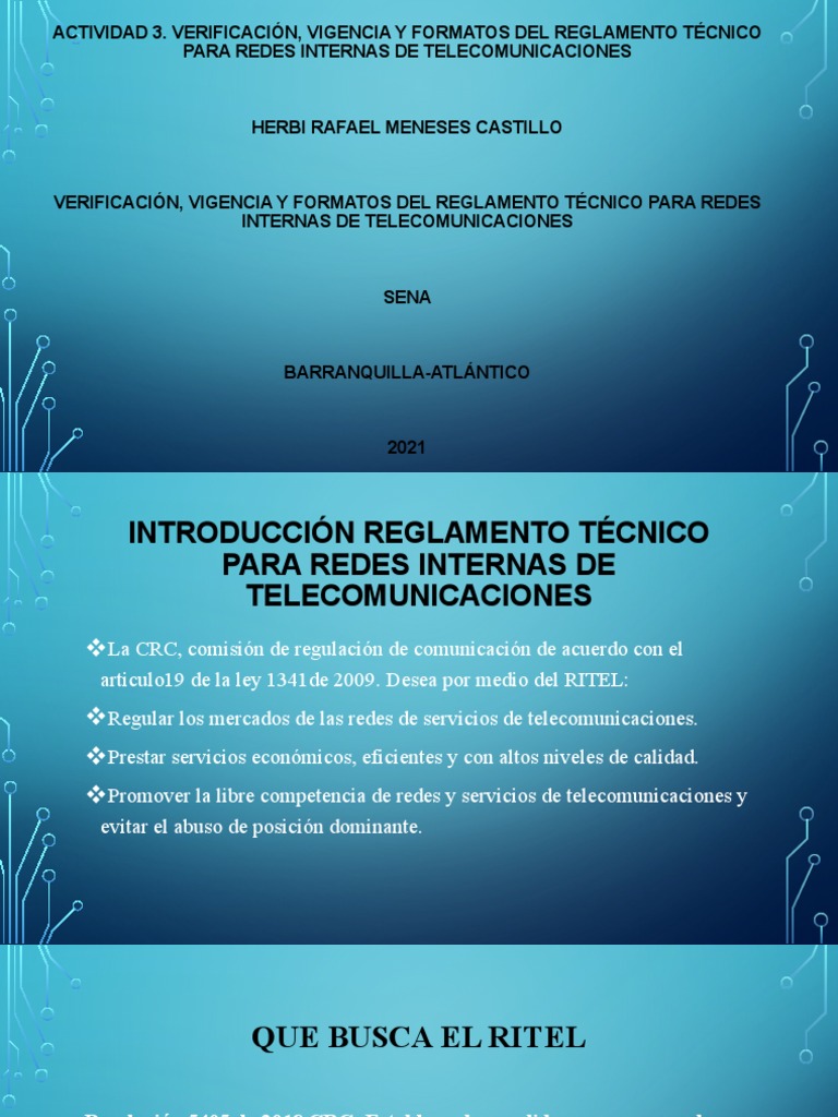 Verificación y Vigencia del RITEL | PDF | Science | Business