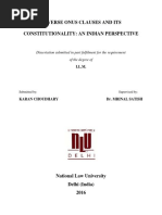 NLUD Reverse Onus Clauses and Its Constitutionality