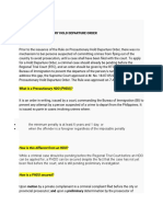 Rule On Precautionary Hold Departure Order