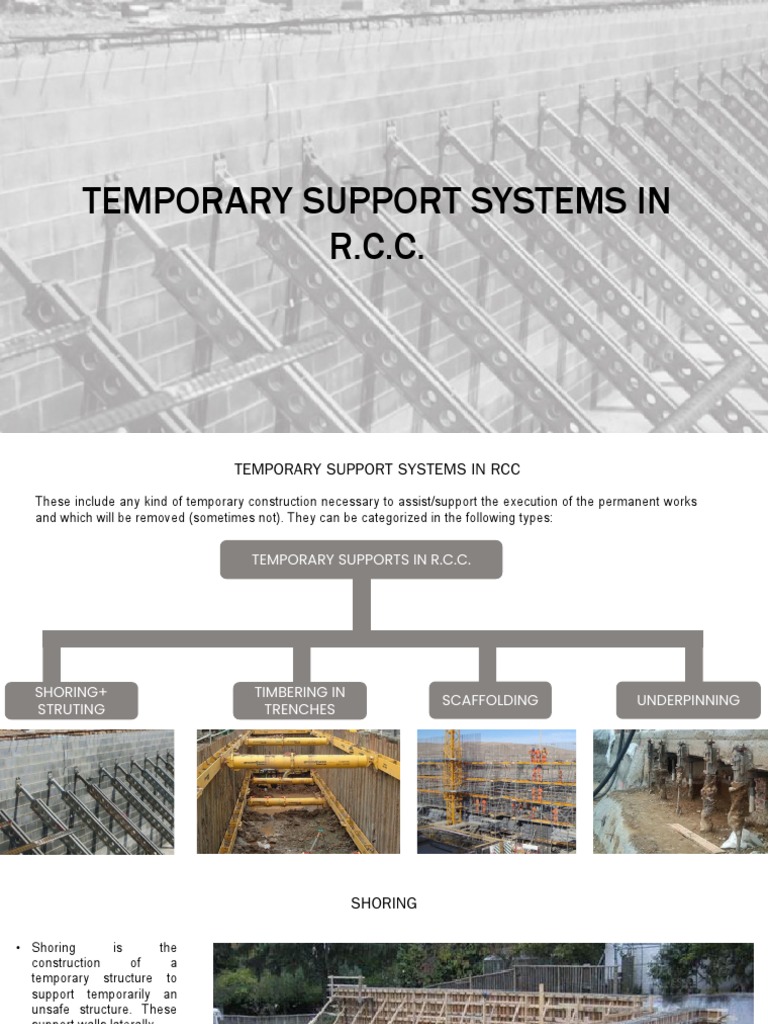 RCC - Temp. Support | PDF | Deep Foundation | Scaffolding