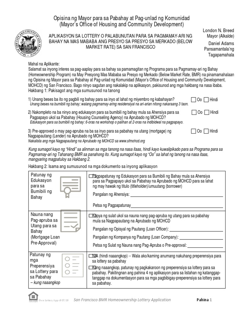 Tagalog BMR Own Short Form Paper App | PDF