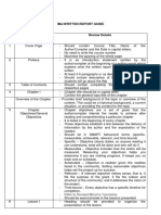 Ims/Written Report Guide