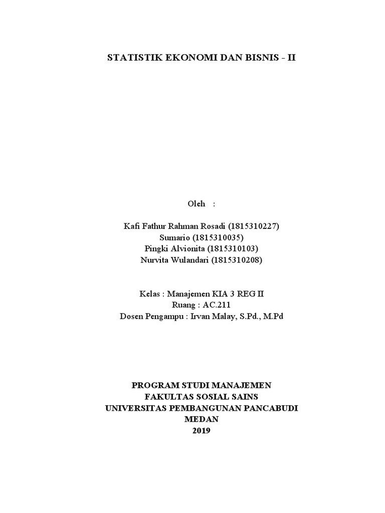 Statistik Ekonomi Dan Bisnis Pdf