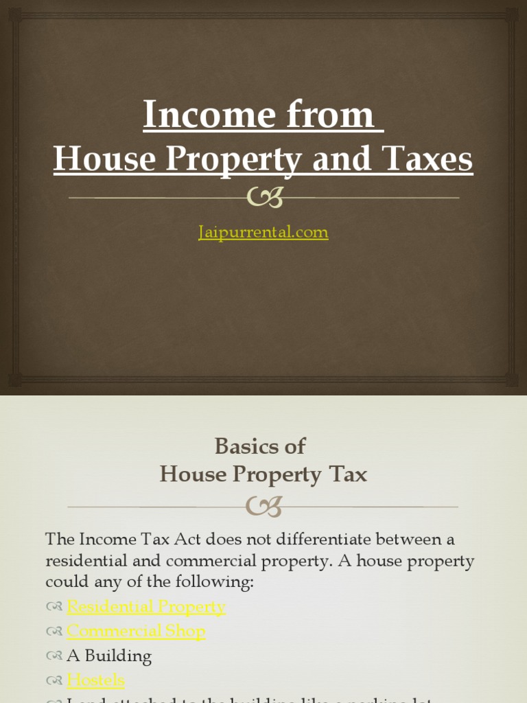 Income From House Property and Taxes | PDF | Tax Deduction | Loans