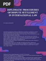 Diplomatic procedures of dispute settlement in IL - by A. Kulinich