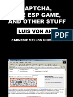 Captcha, The Esp Game, and Other Stuff: Luis Von Ahn