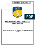 Amity University Rajasthan White Collar Crimes Critical Study India